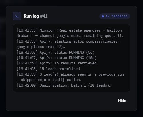 Run log
