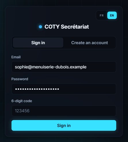 Sign-in screen