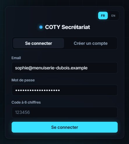 Écran de connexion